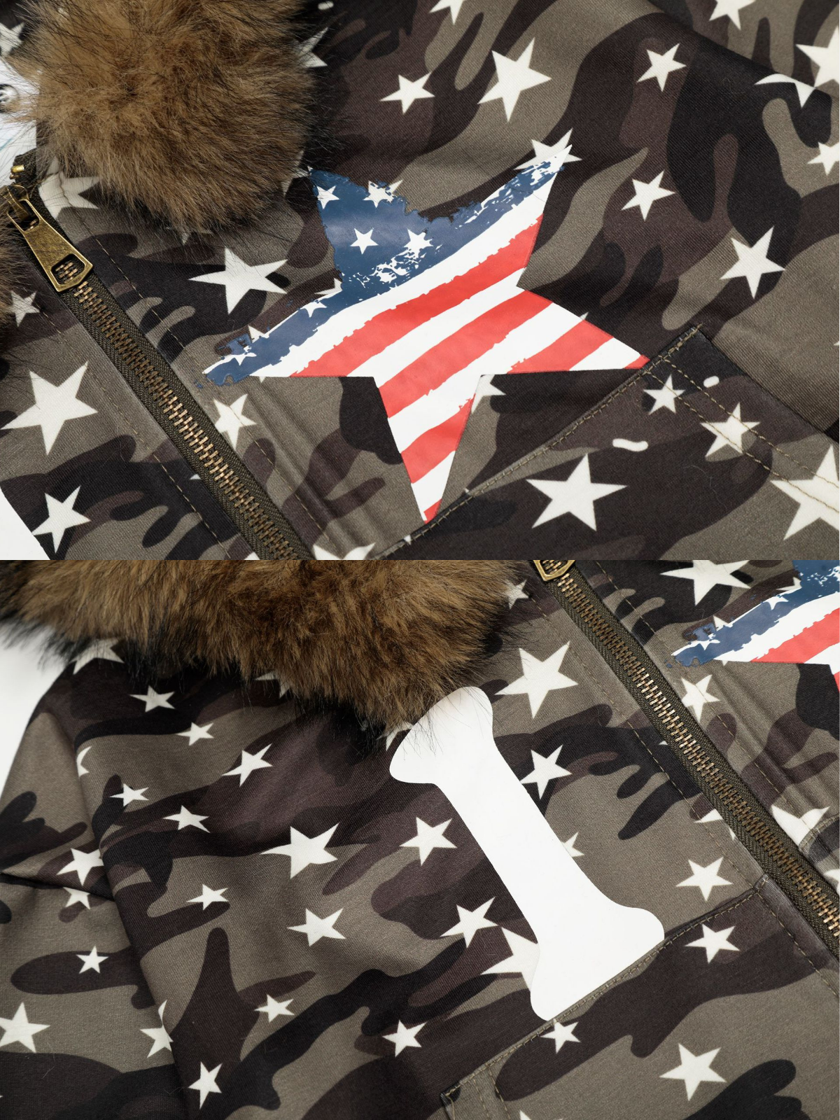 Haaura CAMO Star Zip Up Hoodie
