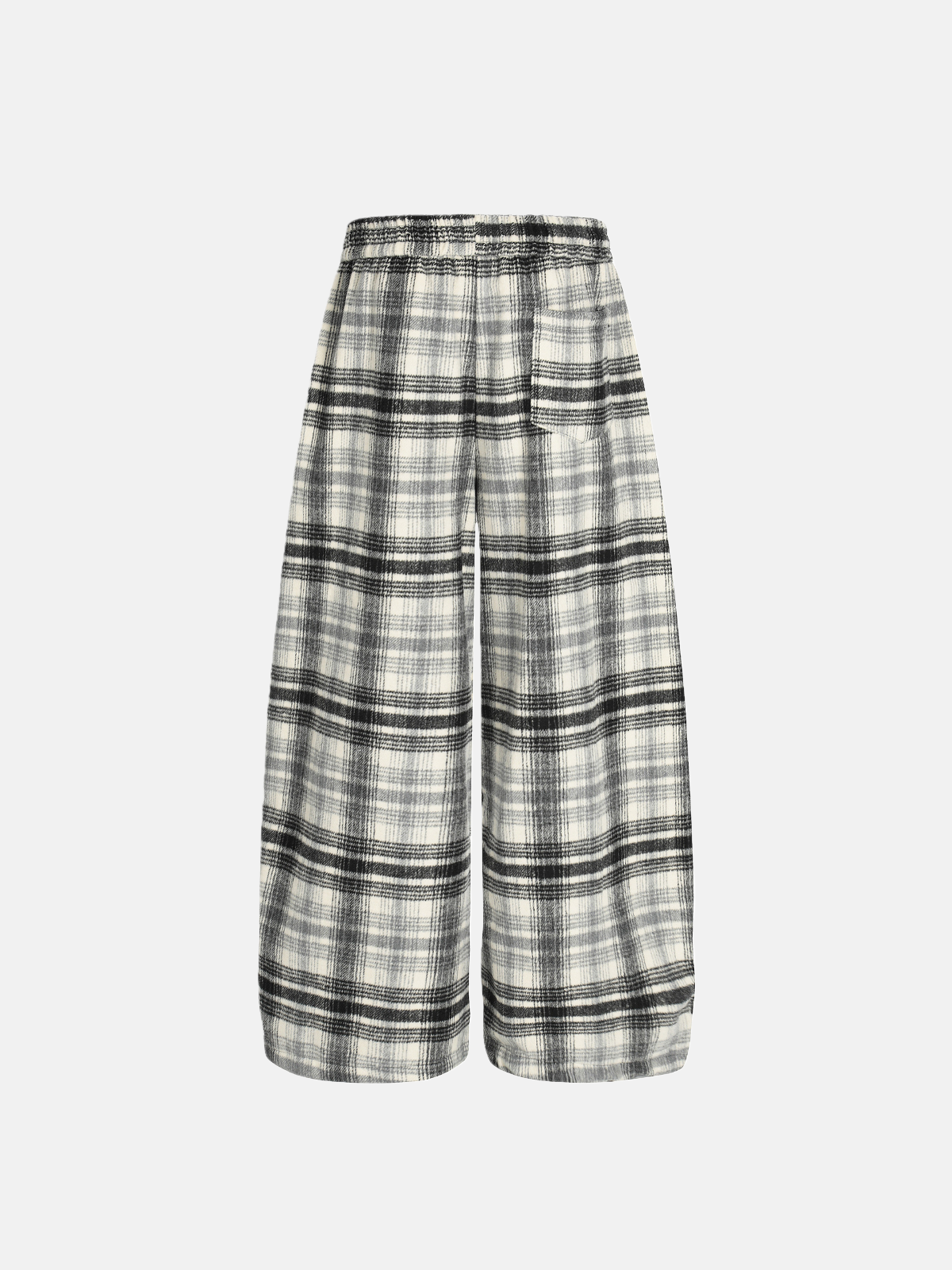 Haaura Plaid Drawstring Wide-Leg Pants