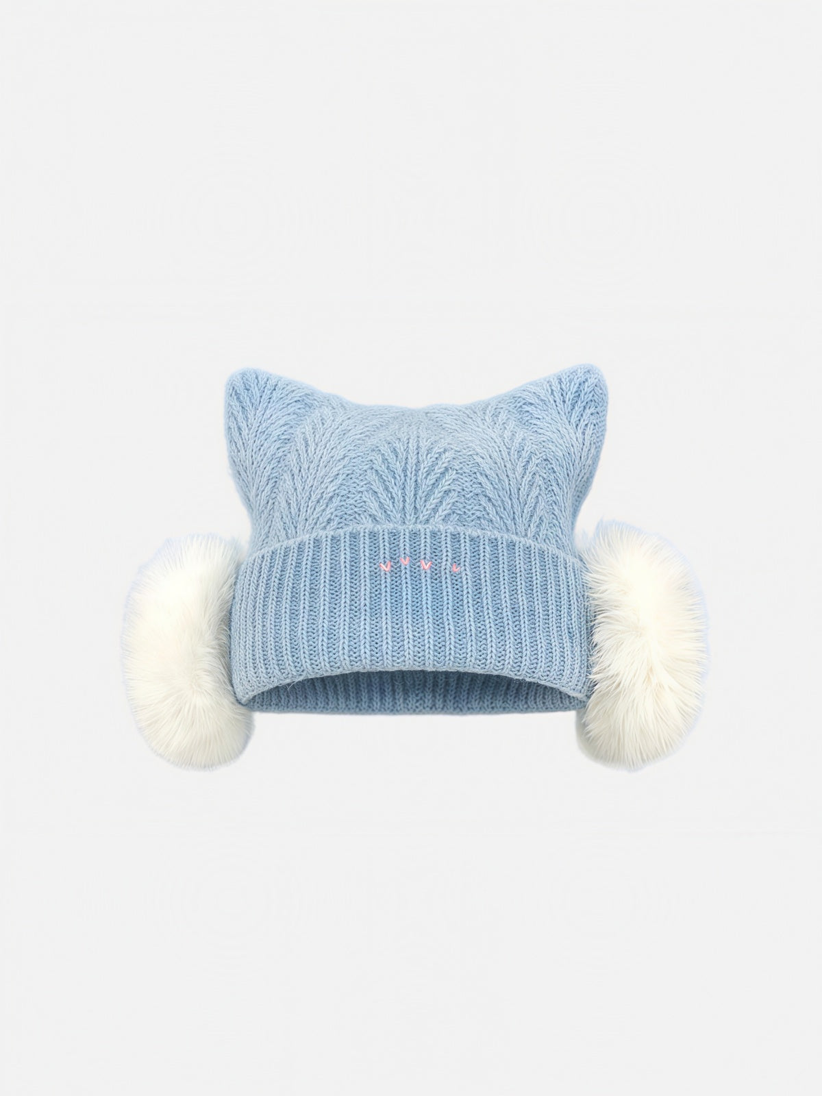 Fluffy Cat Ear Pom Beanie