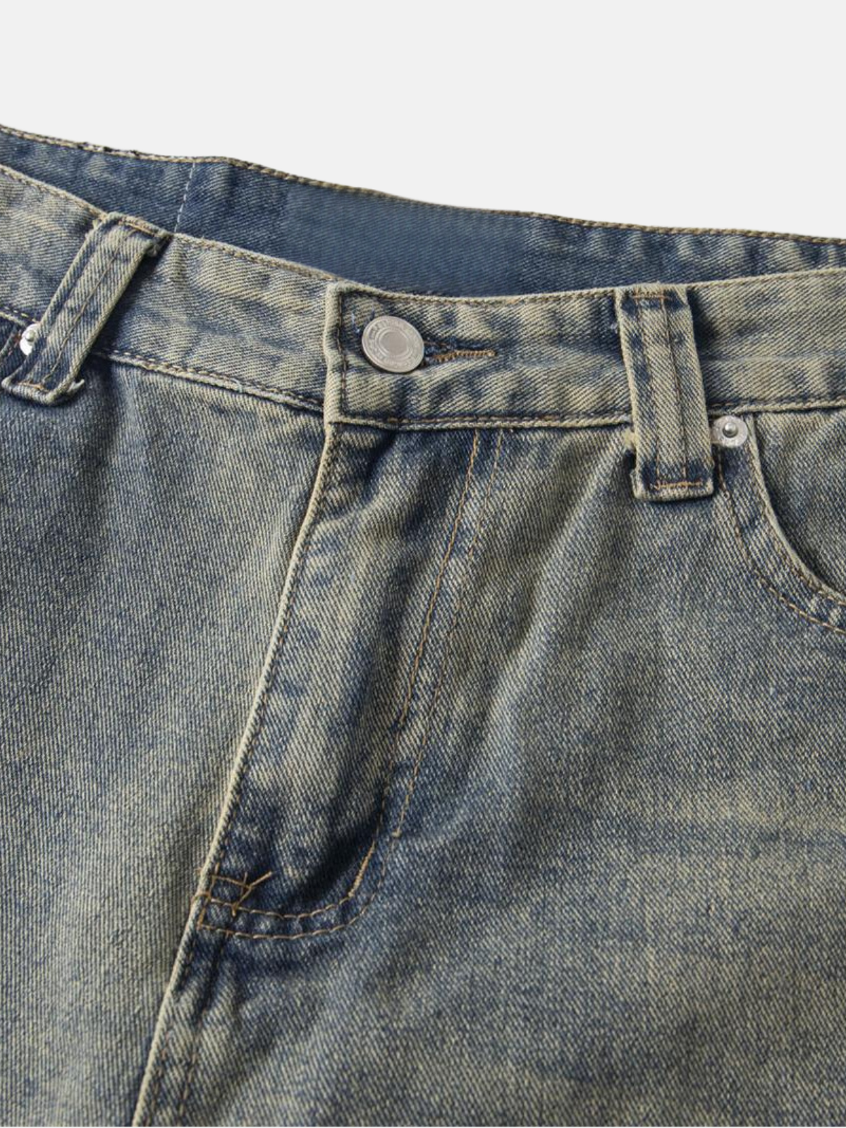 Haaura Washed Texture Flare Jeans
