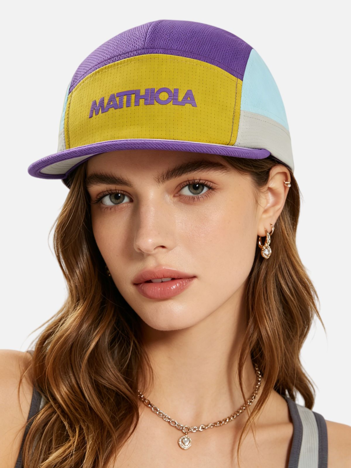 Color Block Mesh Cap