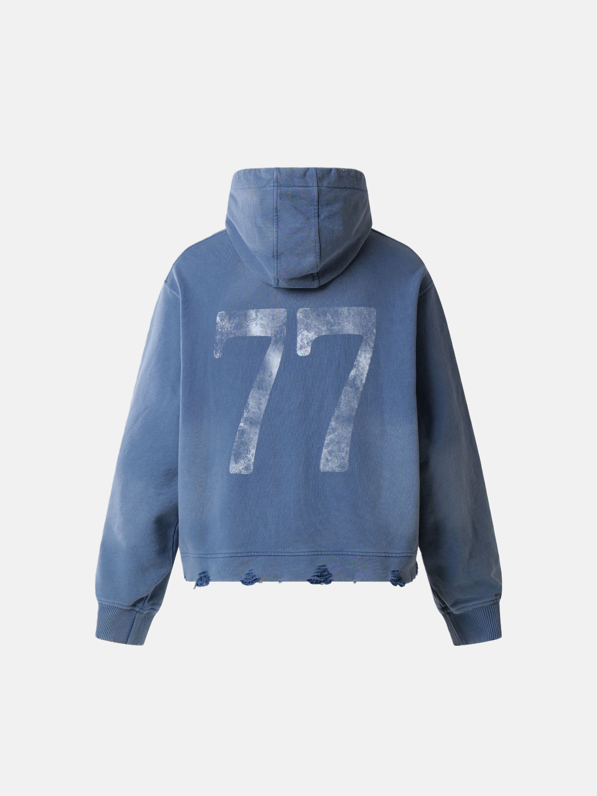 Haaura Rhinestone 77 Graphic Pullover Hoodie