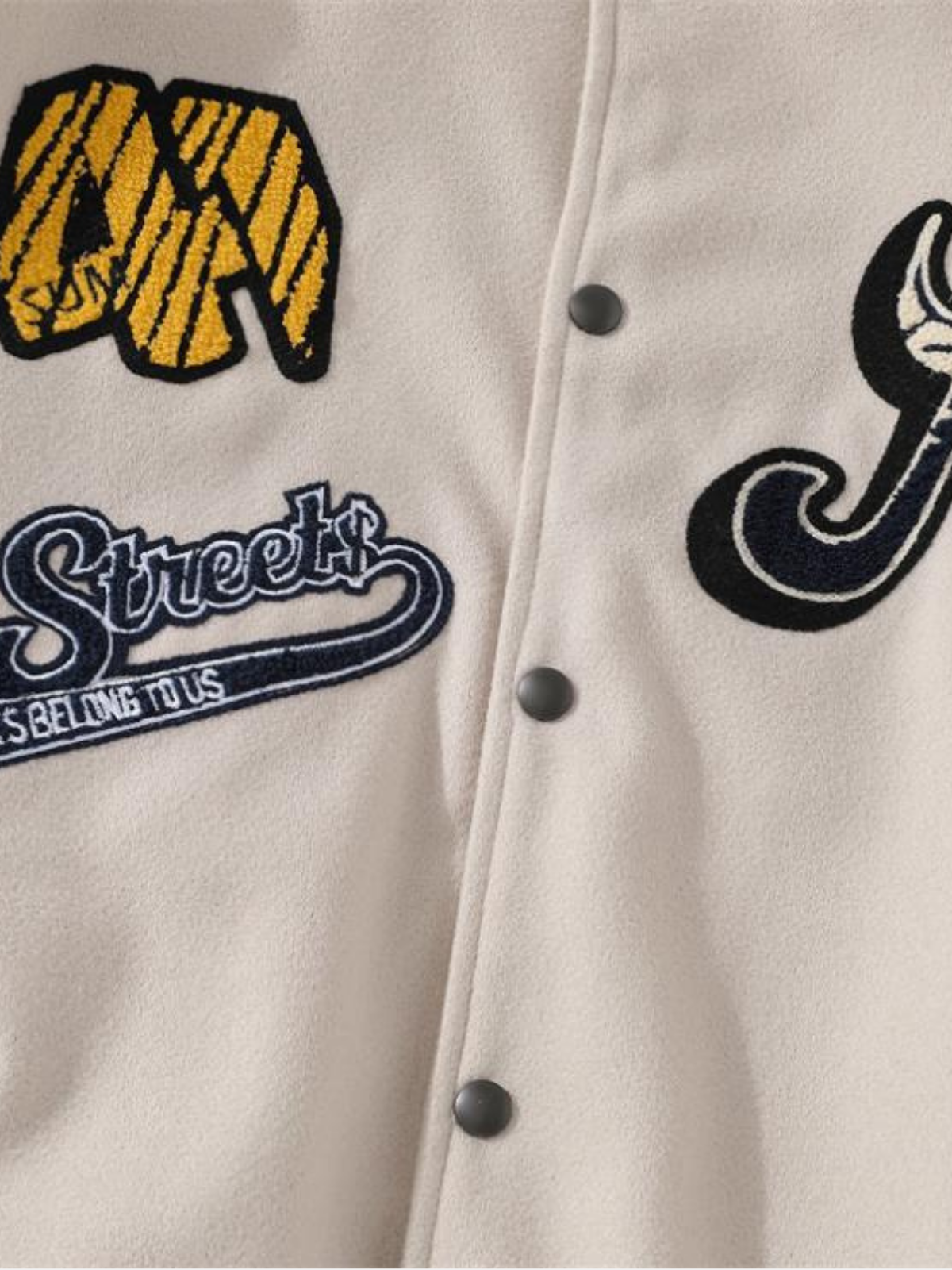 Haaura Towel Embroidery Badge Varsity Jacket