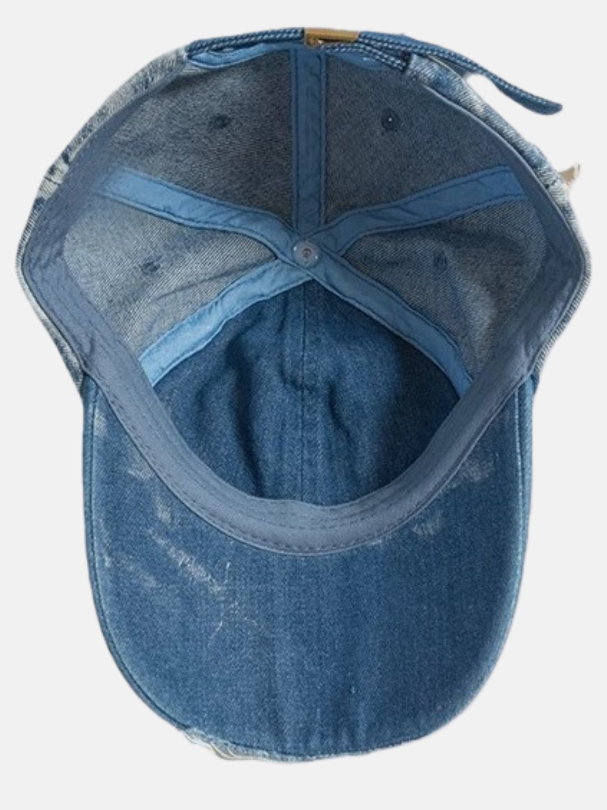 Destroyed Cat-Ear Washed Denim Bucket Hat