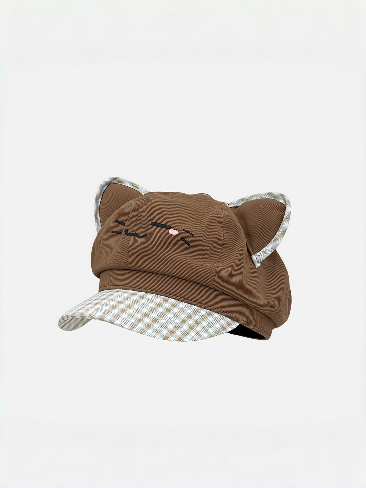 Cat Face Embroidered Cap