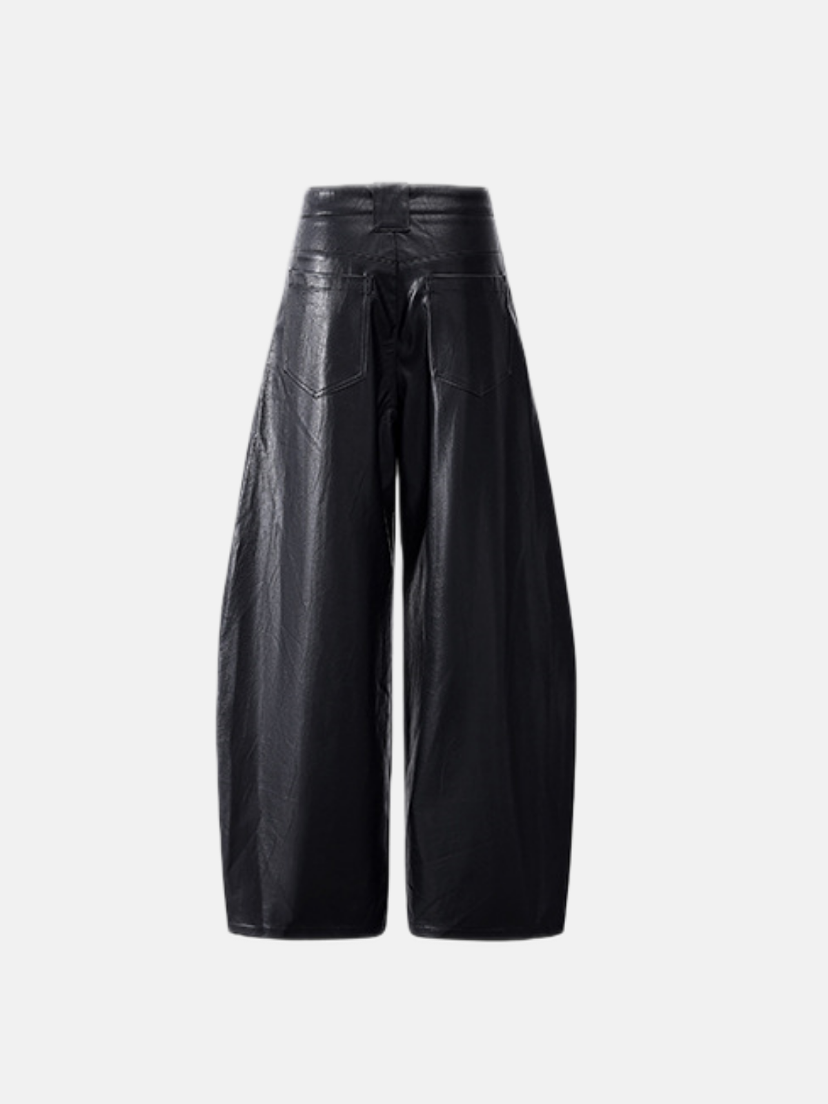 Haaura Faux Leather Baaggy Barrel Pants