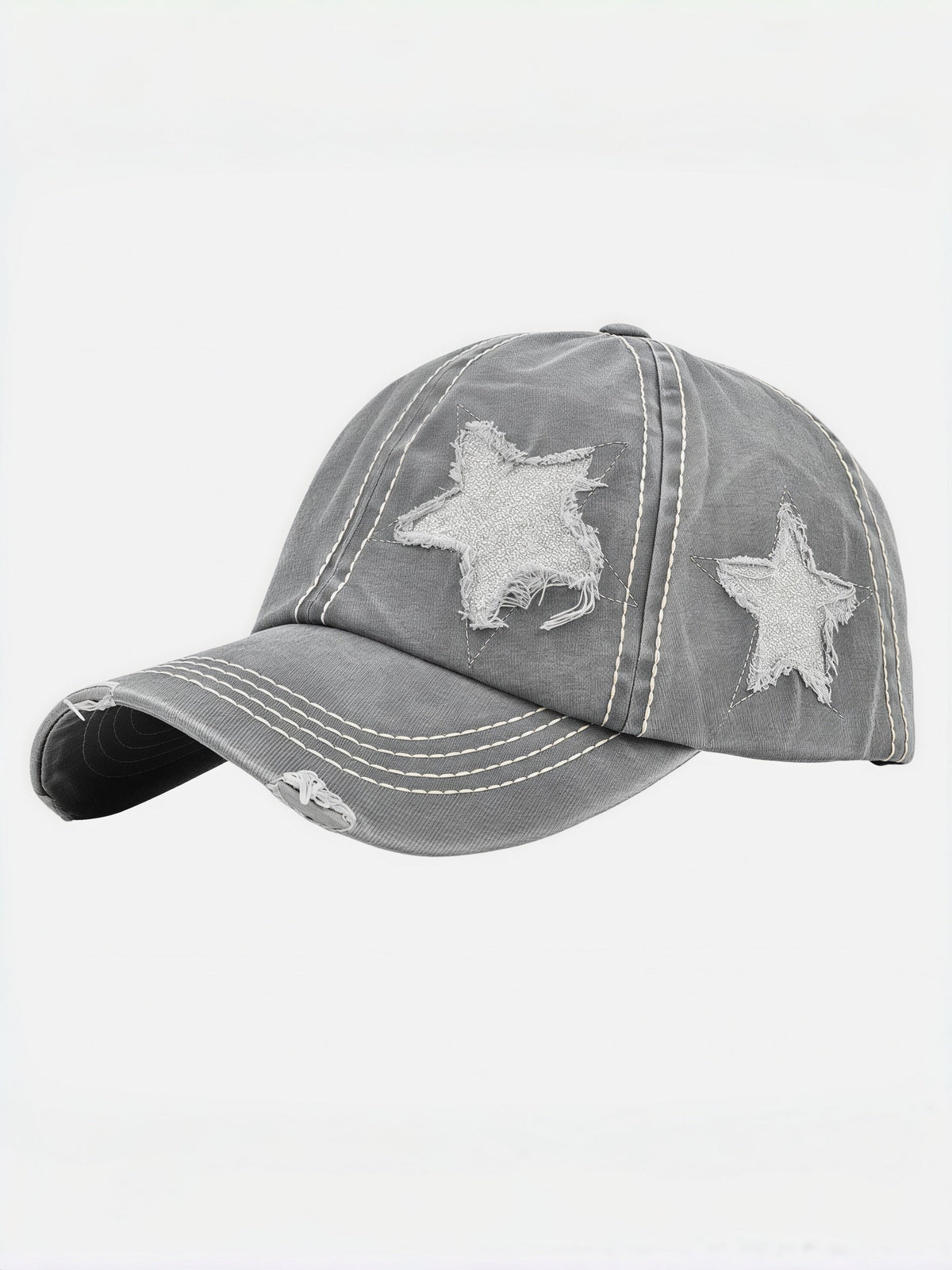 Star Embroidery Distressed Cap