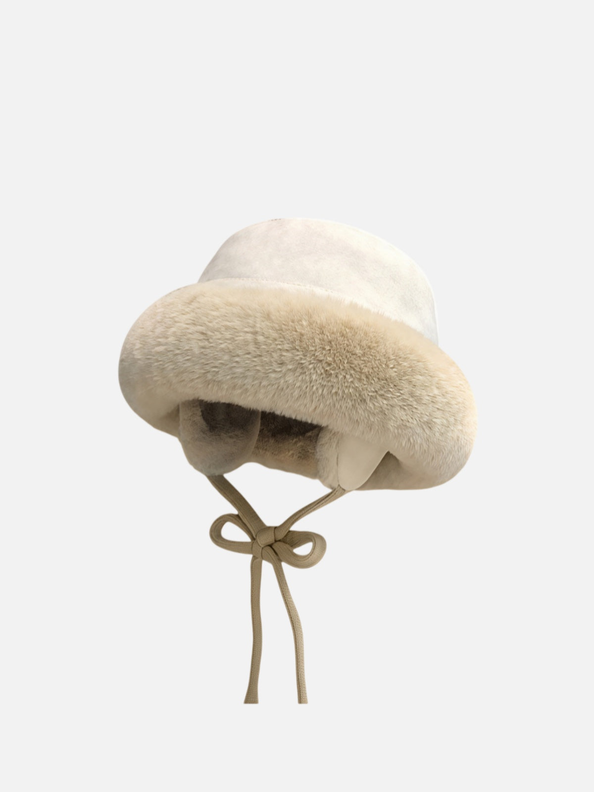 Suede Fluffy Earflap Hat