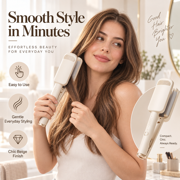 🌸 LIMITED-TIME 50% OFF! ✨ 32MM Wavy Hair Curler – Big Bouncy Curls, 4 Adjustable Heat Settings & Negative Ion Care – Salon-Quality Styling at Home 💇♀️