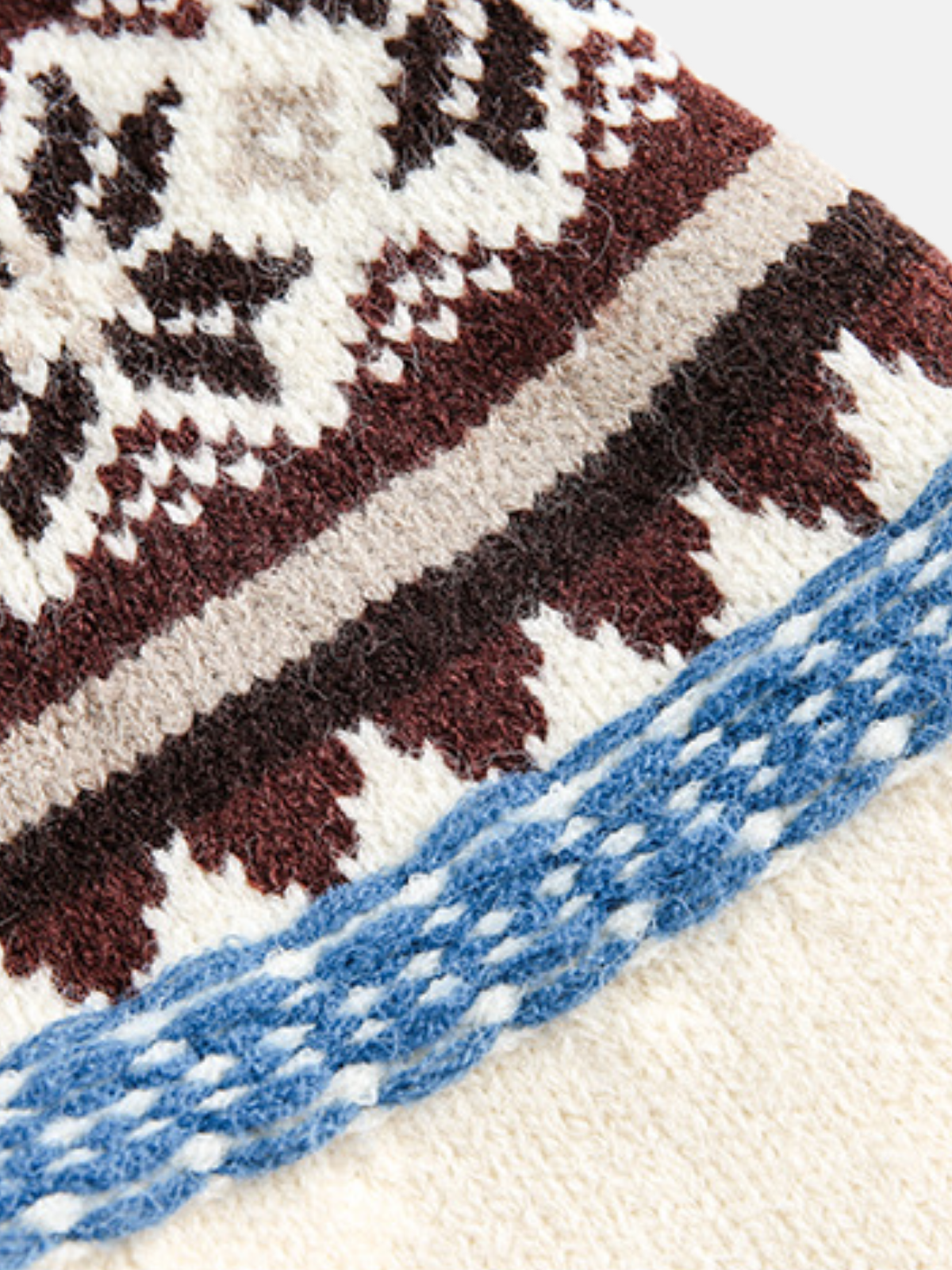 Haaura Nordic Fair Isle Crewneck Sweater