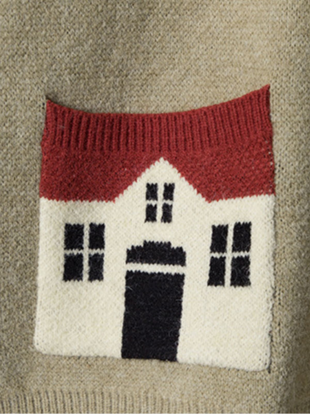 Haaura Fairytale Village Embroidered Crewneck Sweater