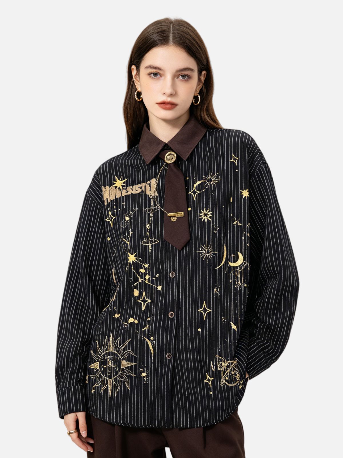 Haaura Celestial Bolt Button-Down Shirt