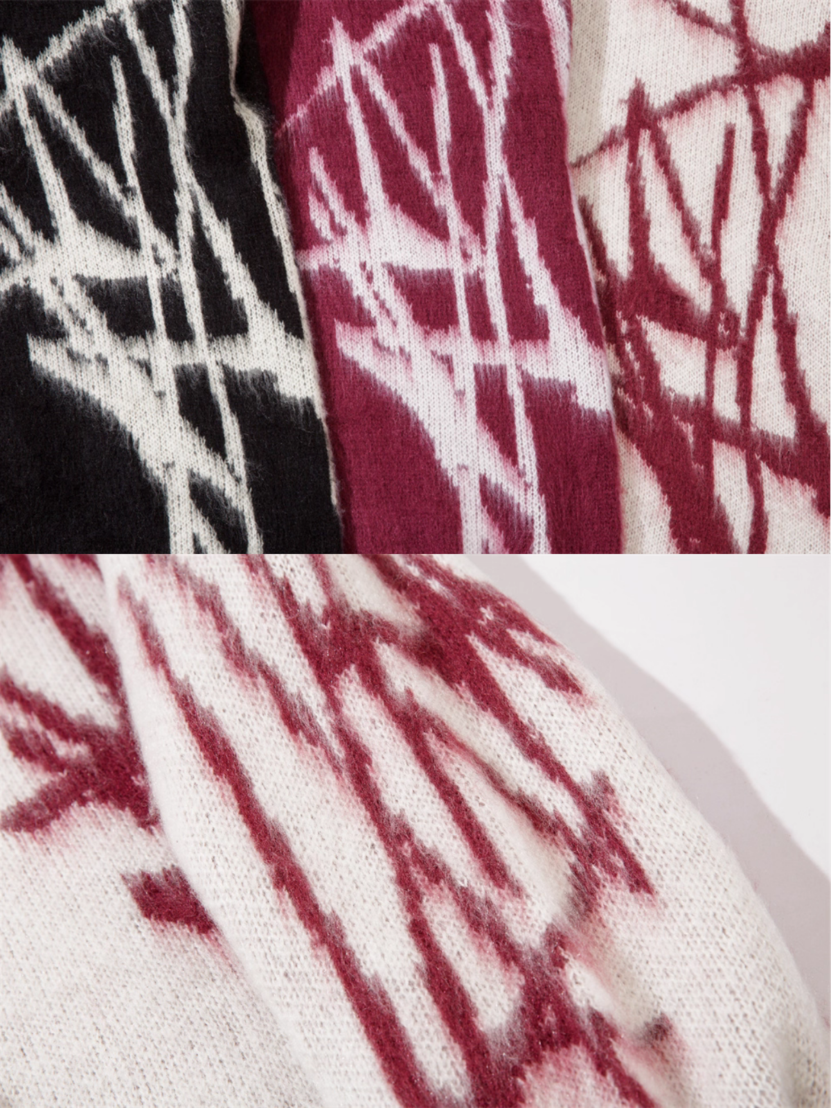 Haaura Irregular Graffiti Graphic Sweater