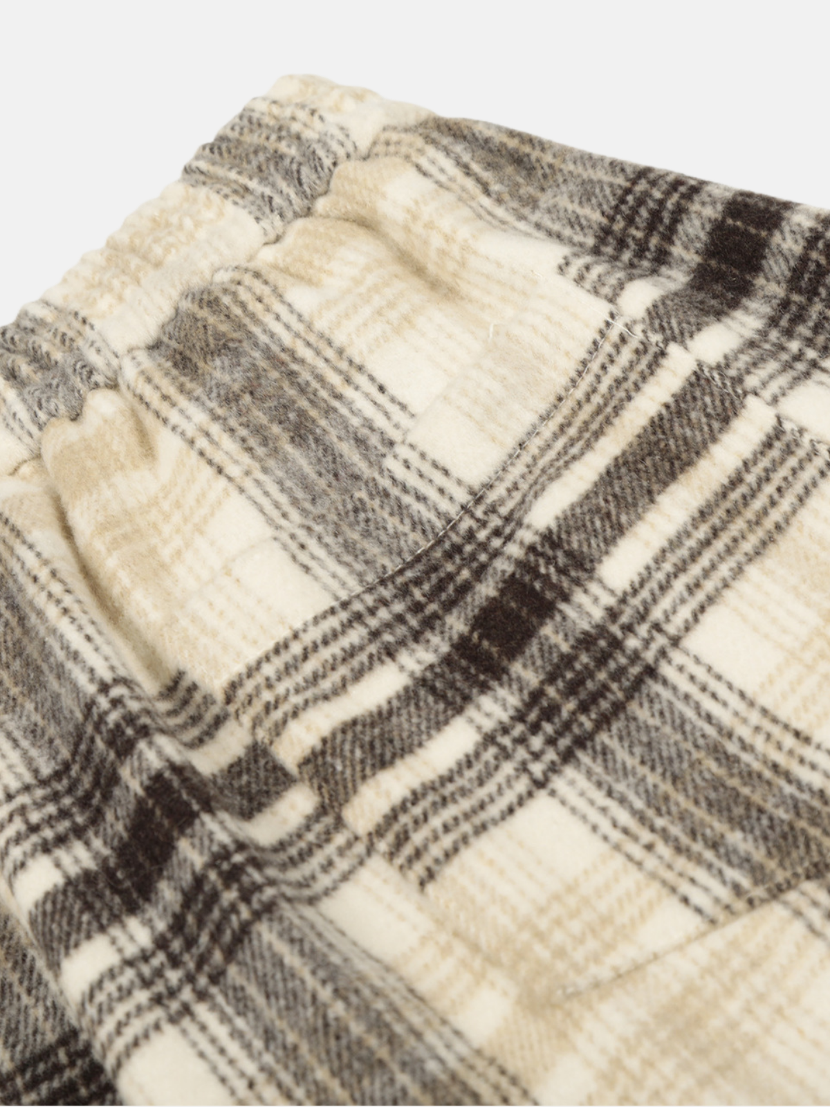 Haaura Plaid Drawstring Wide-Leg Pants
