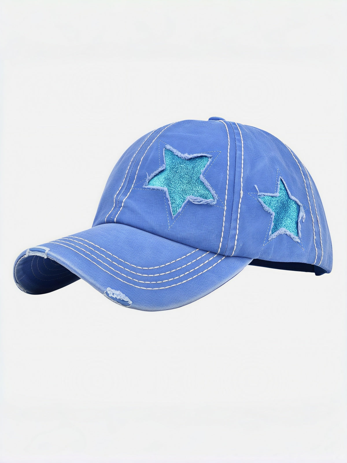 Star Embroidery Distressed Cap