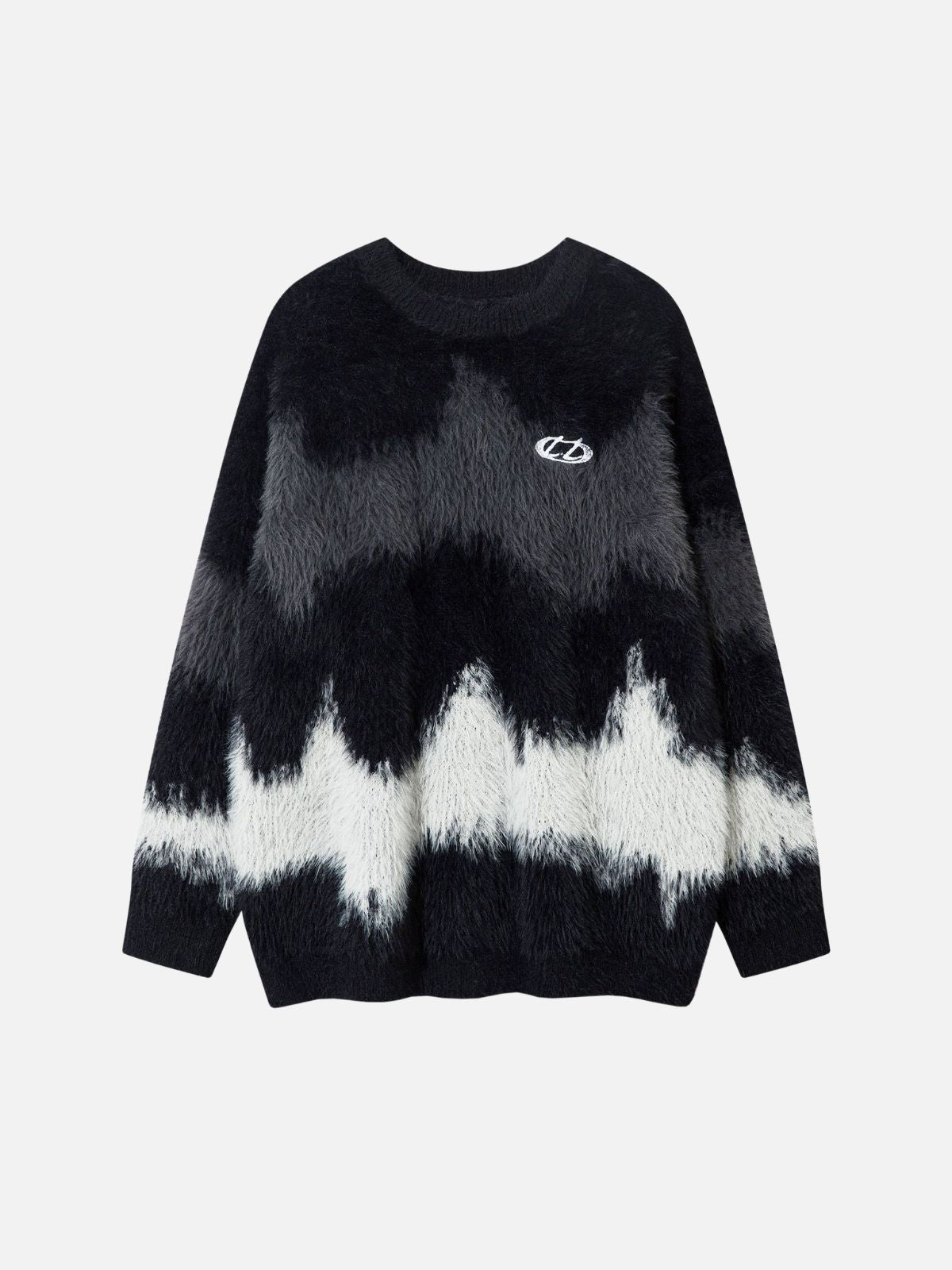 Haaura Tie-Dye Gradient Crewneck Sweater