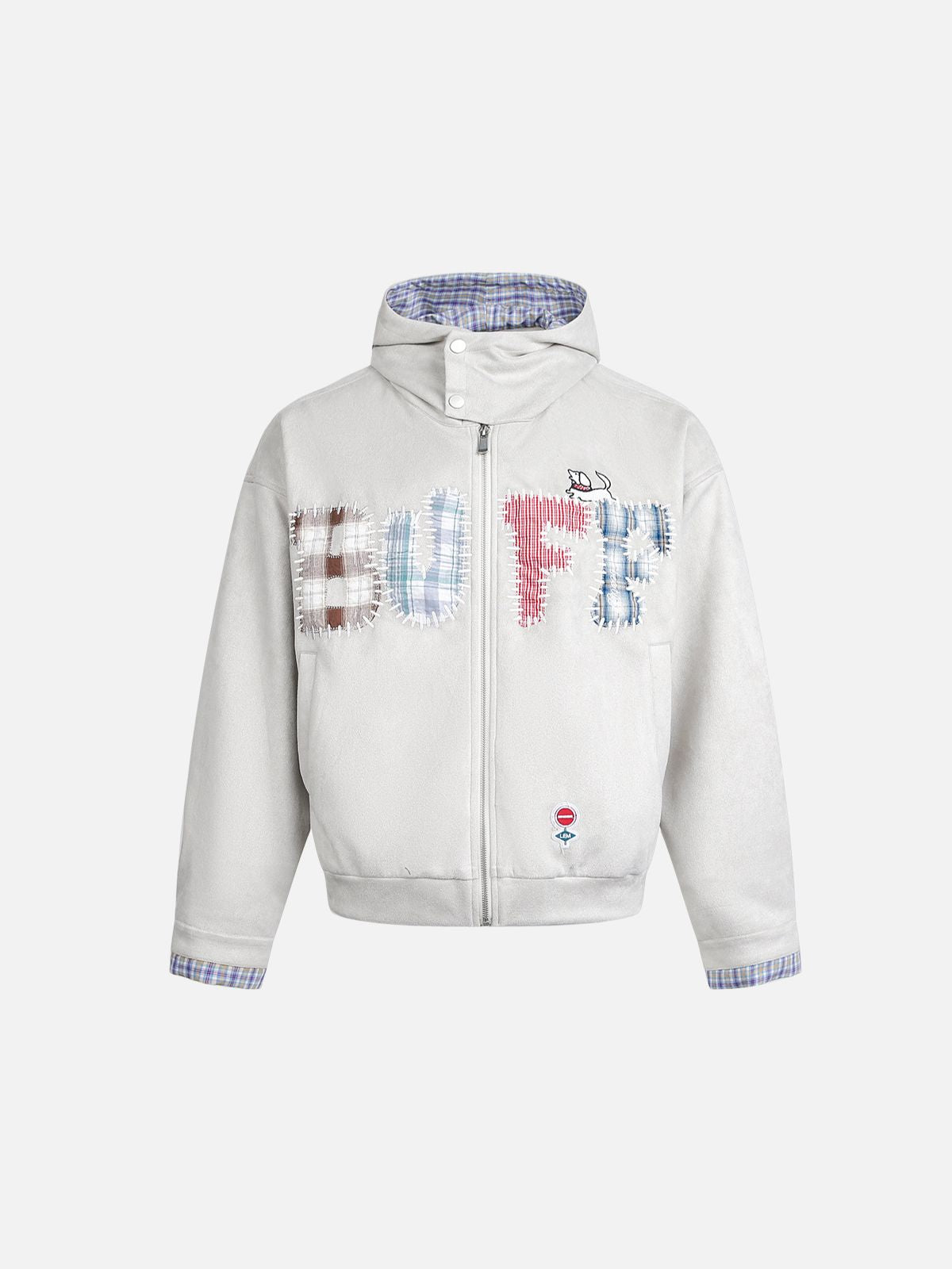Haaura Buff Patchwork Letterman Jacket