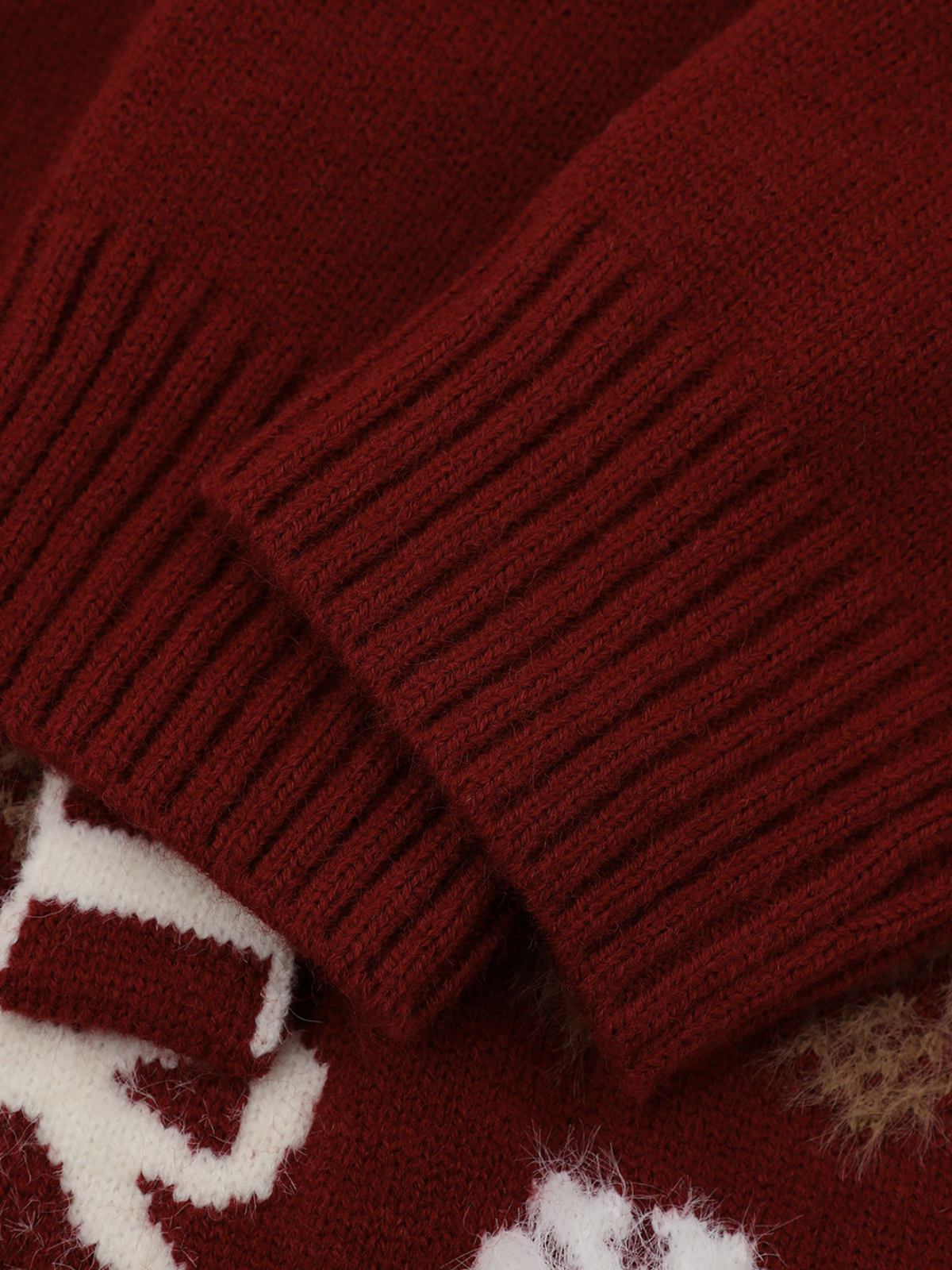 Haaura Apple Cat Bow Knit Sweater
