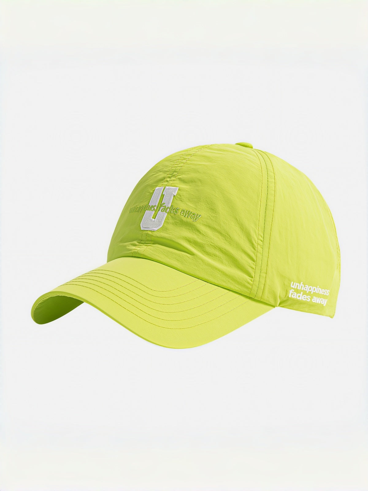 "Unhappiness Fades Away" Embroidered Cap