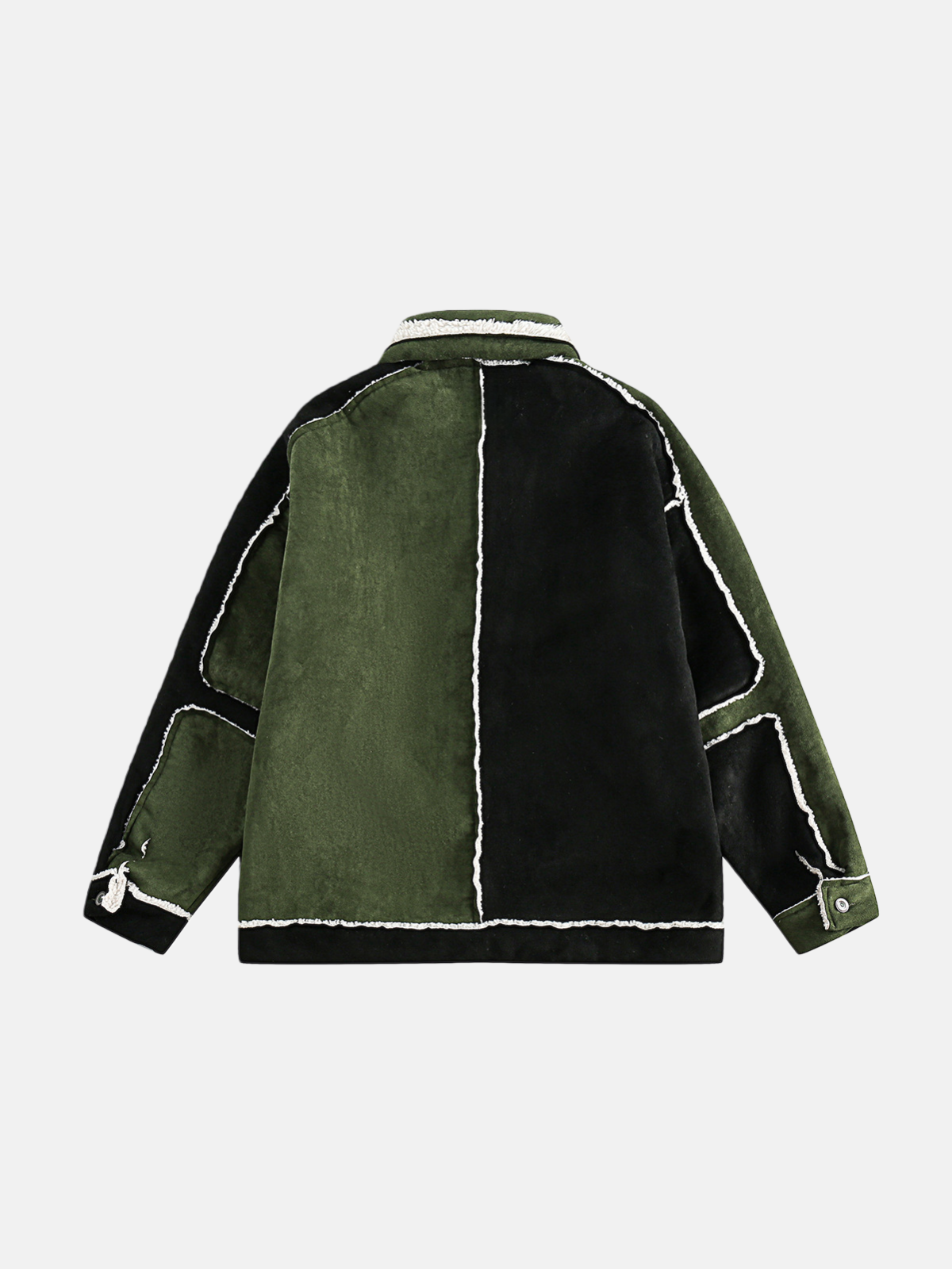 Haaura Color Block Embroidery Floral Coat