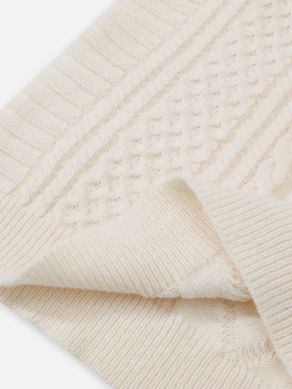 Haaura Solid Cable Stitch Sweater