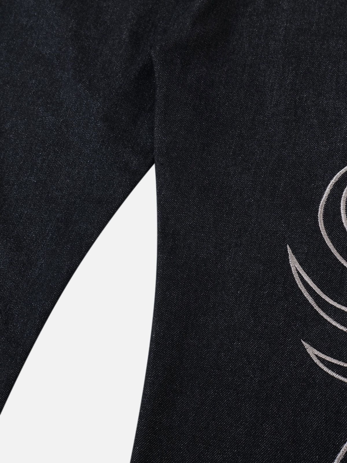 Haaura Embroidery Baaggy Barrel Jeans