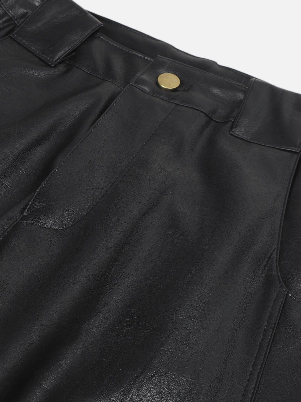 Haaura Faux Leather Baaggy Barrel Pants