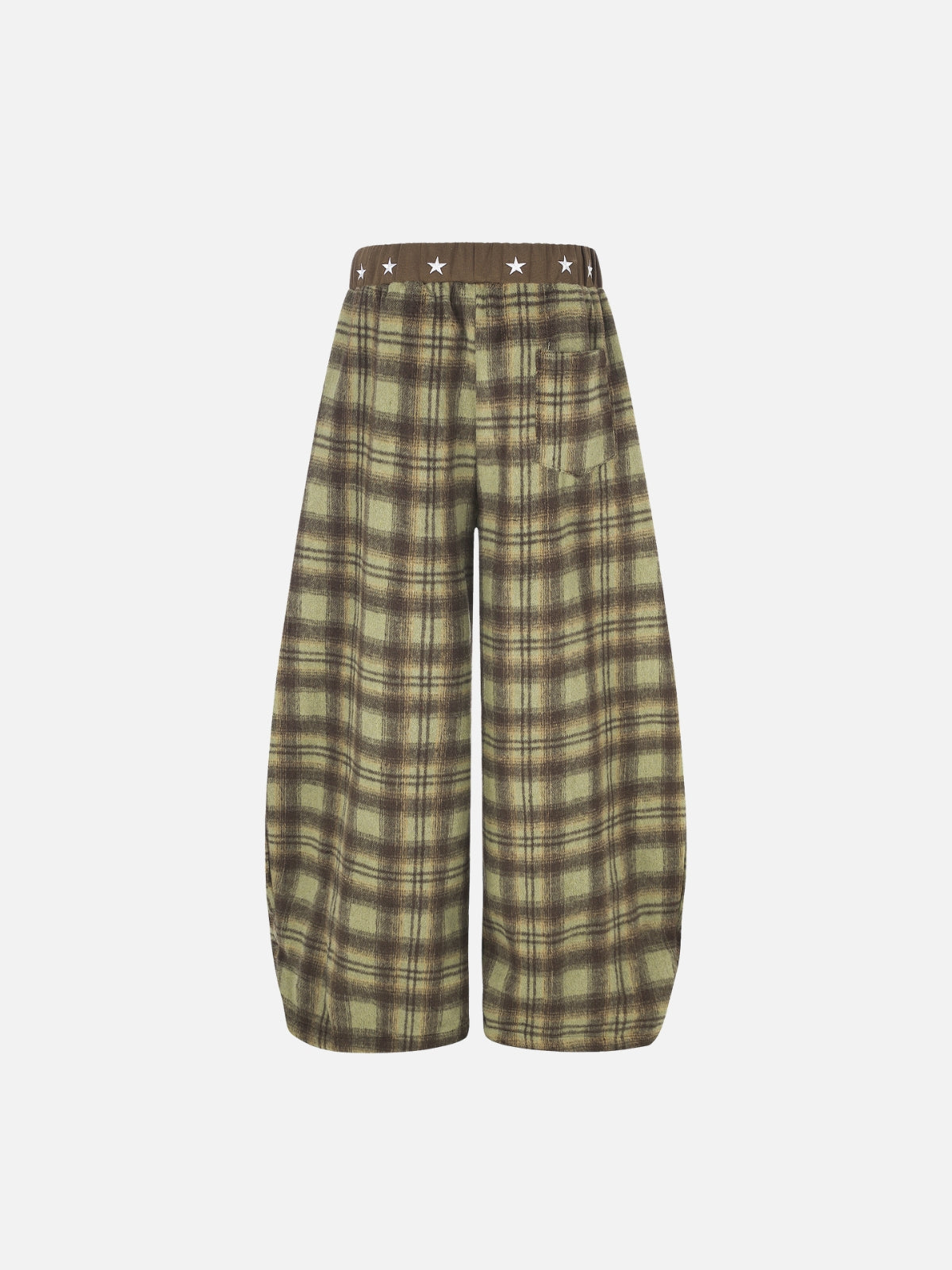 Haaura Star Waist Plaid Baggy Pants