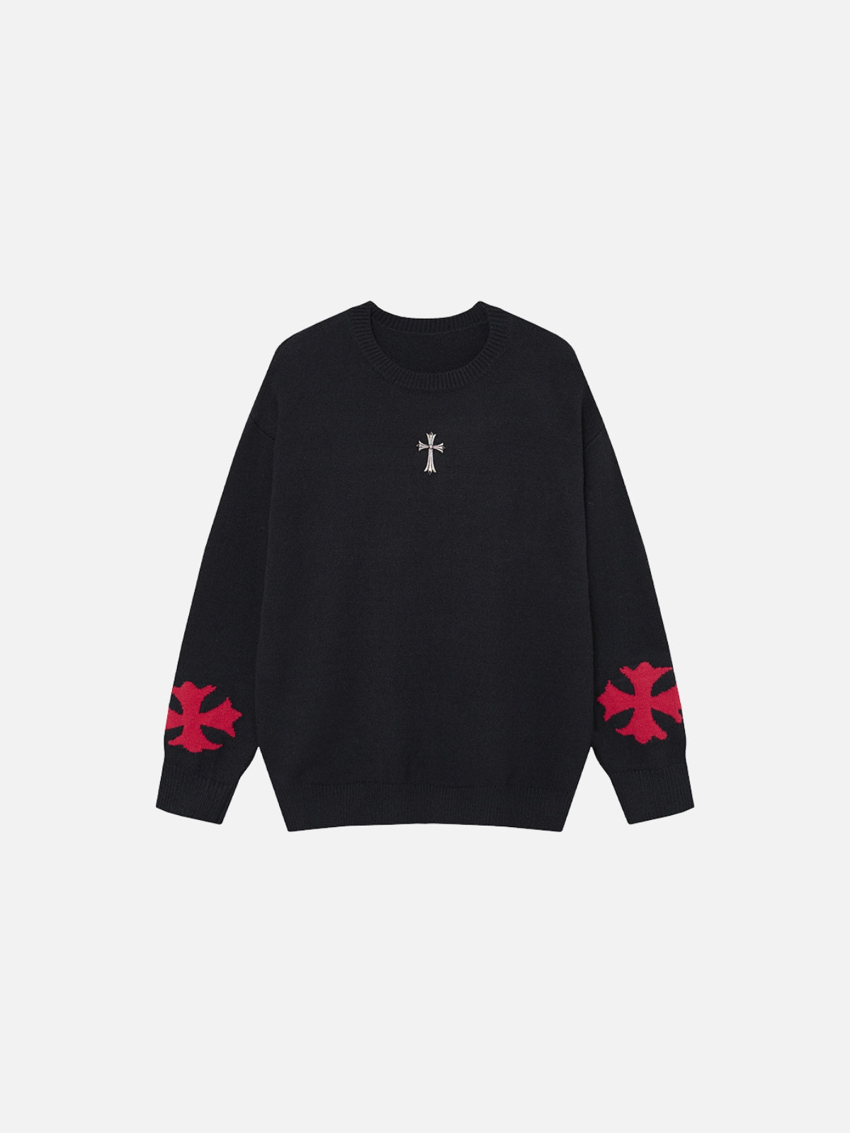 Haaura Sleeve Cross Graphic Sweater