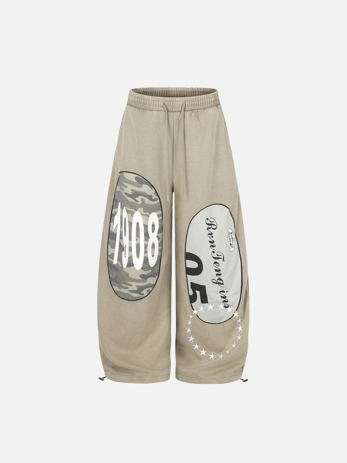 Haaura Oval Patch Graphic Baggy Pants