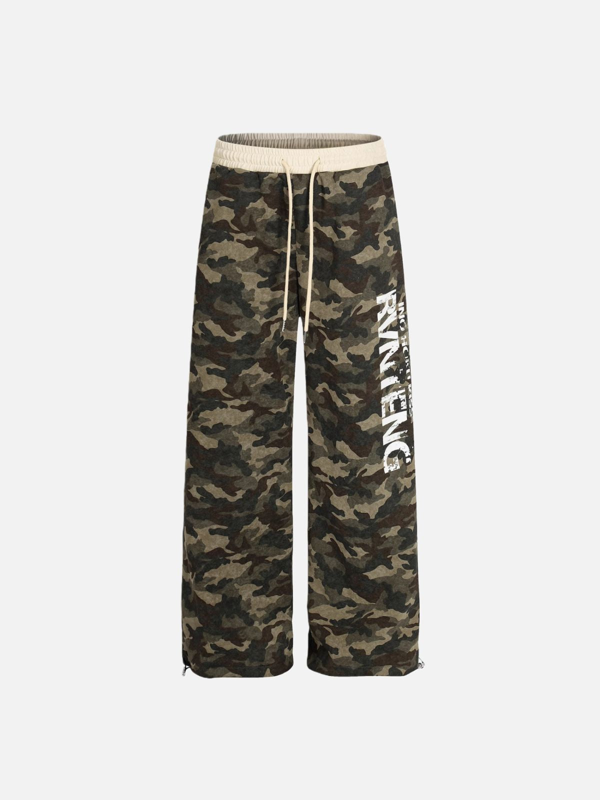 Haaura Text-Print Camouflage Cargo Pants