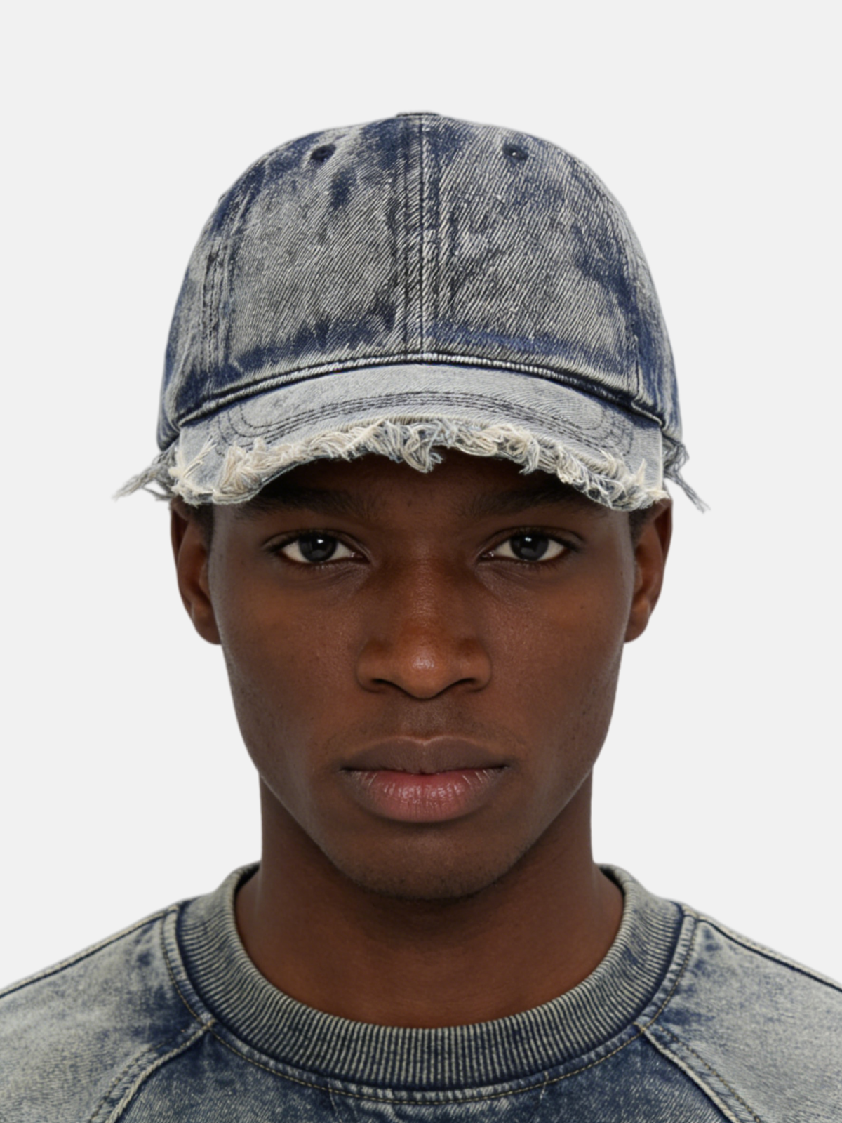 Fringe Denim Cap