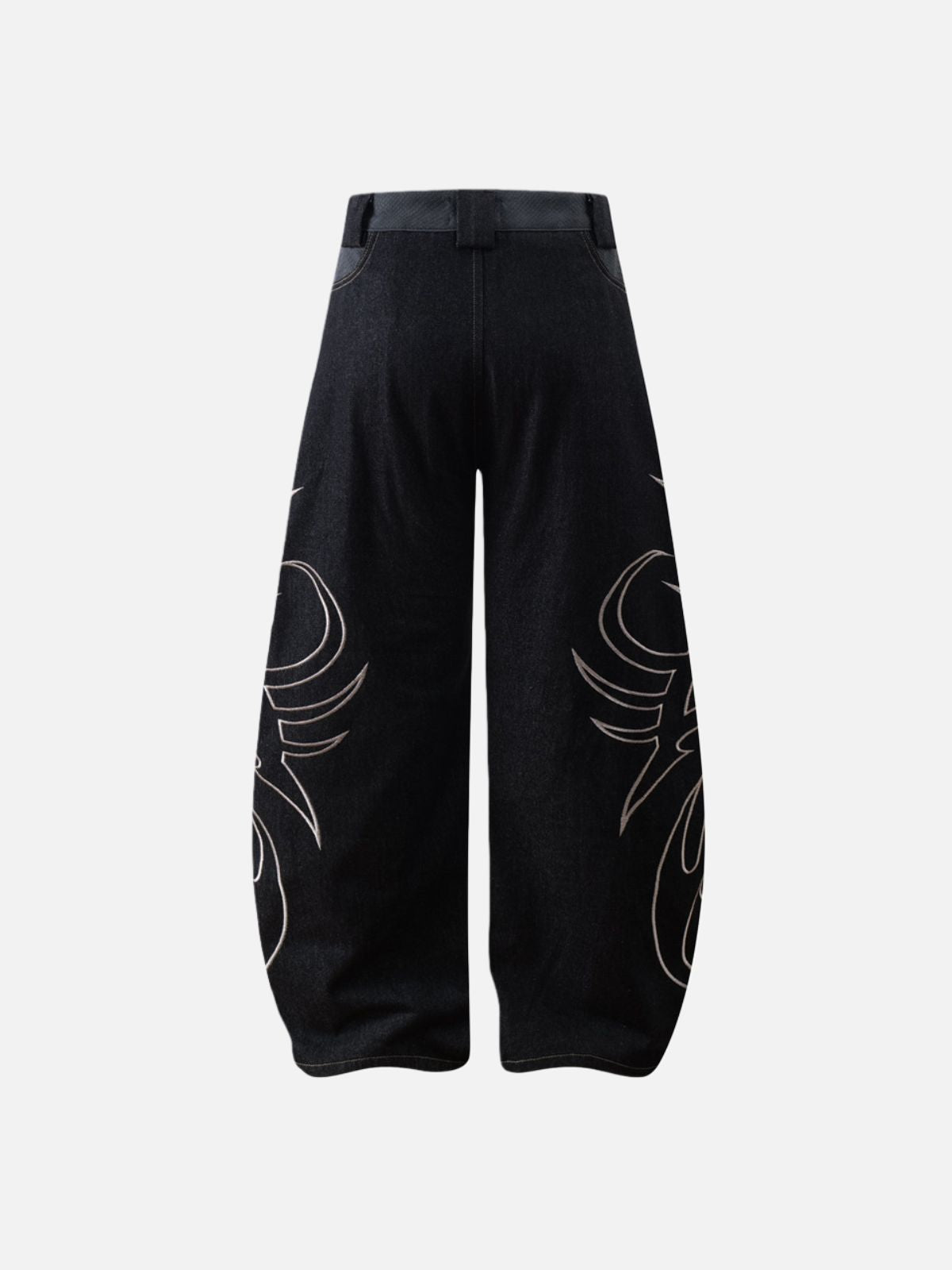 Haaura Embroidery Baaggy Barrel Jeans