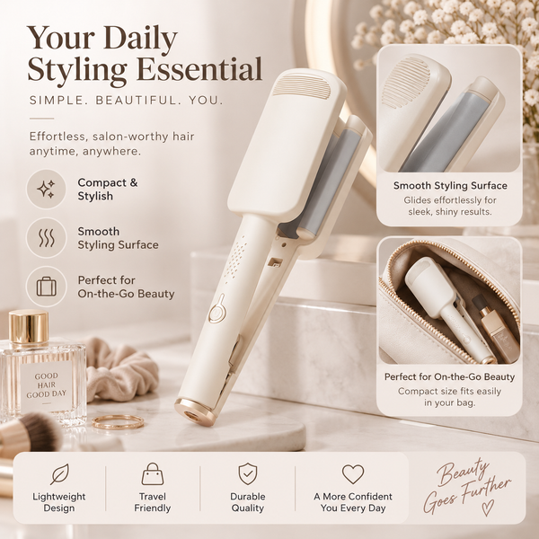 🌸 LIMITED-TIME 50% OFF! ✨ 32MM Wavy Hair Curler – Big Bouncy Curls, 4 Adjustable Heat Settings & Negative Ion Care – Salon-Quality Styling at Home 💇♀️