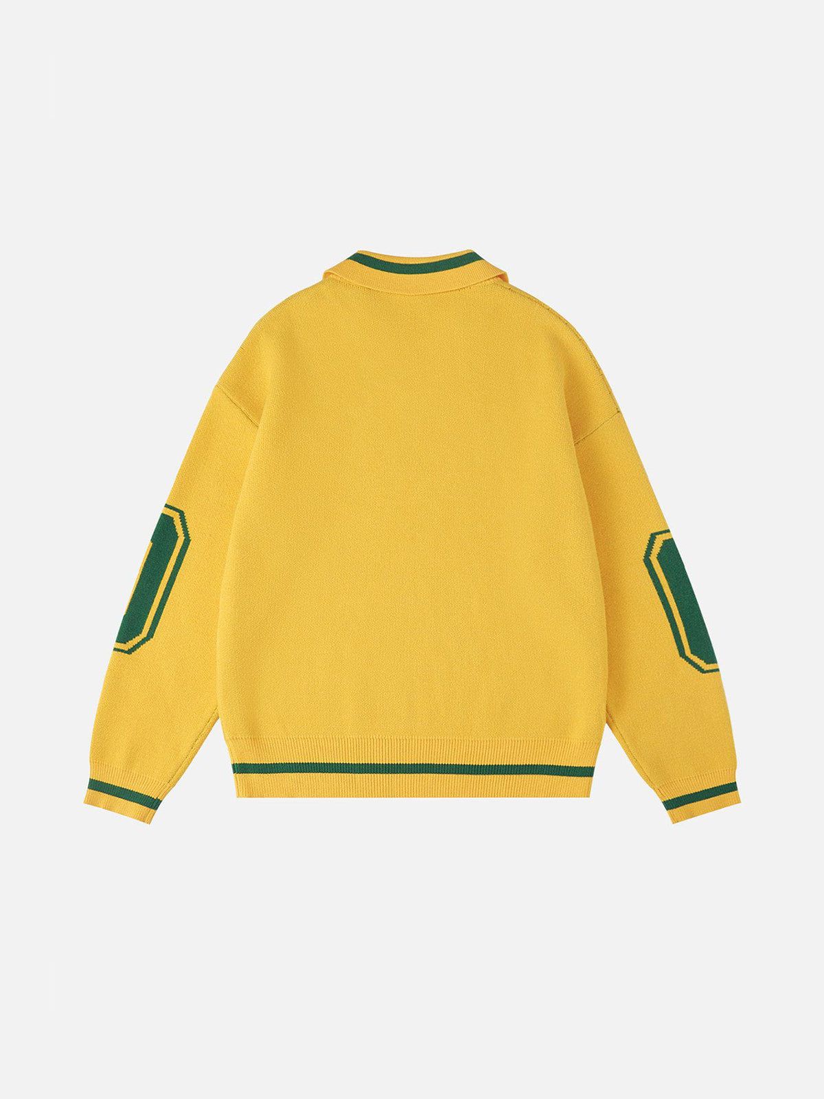 Haaura Number Graphic Polo Sweater