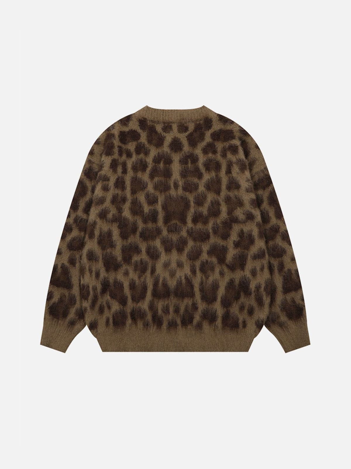 Haaura Leopard Graphic Cardigan