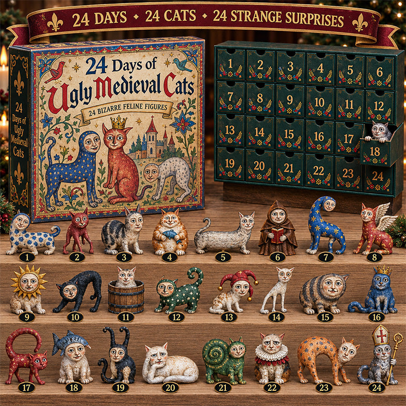 ๐๐ฐ 24 Days of Ugly Medieval Cats โ Hilariously Weird Cat Advent Calendar 2026