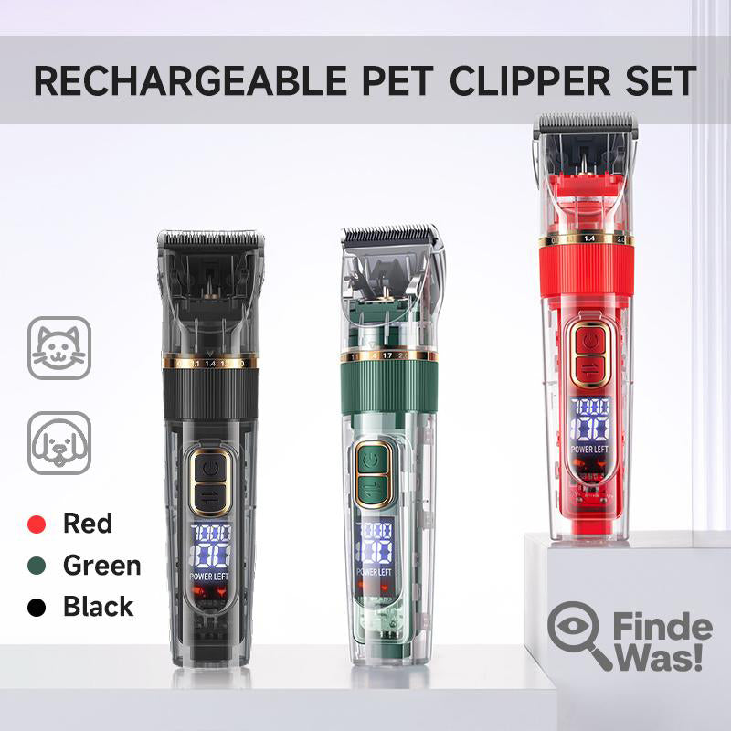 🎉 2026 Sale ! 💰Quiet LED Display Pet Hair Clipper|Cordless Low Noise Dog Cat Grooming Trimmer ✨