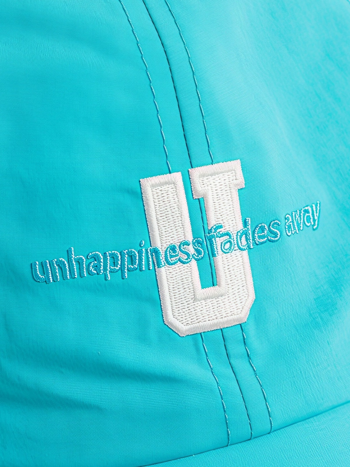 "Unhappiness Fades Away" Embroidered Cap