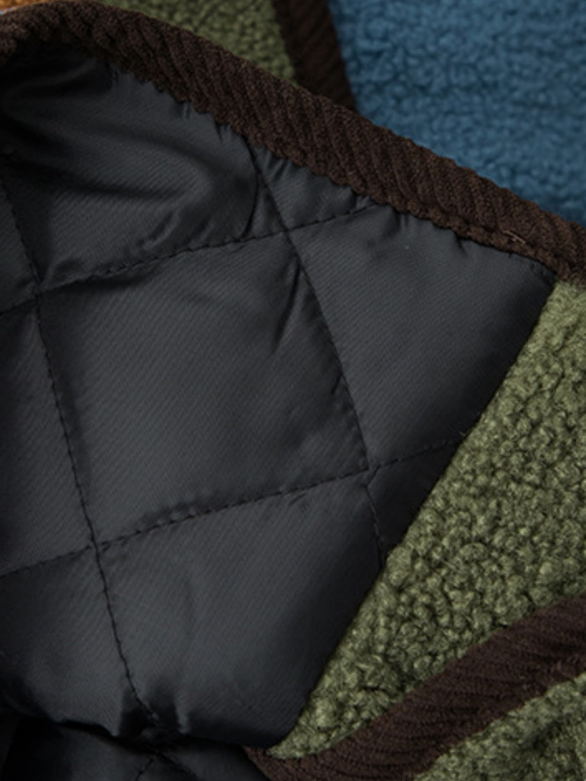 Haaura Color Block Plush Coat