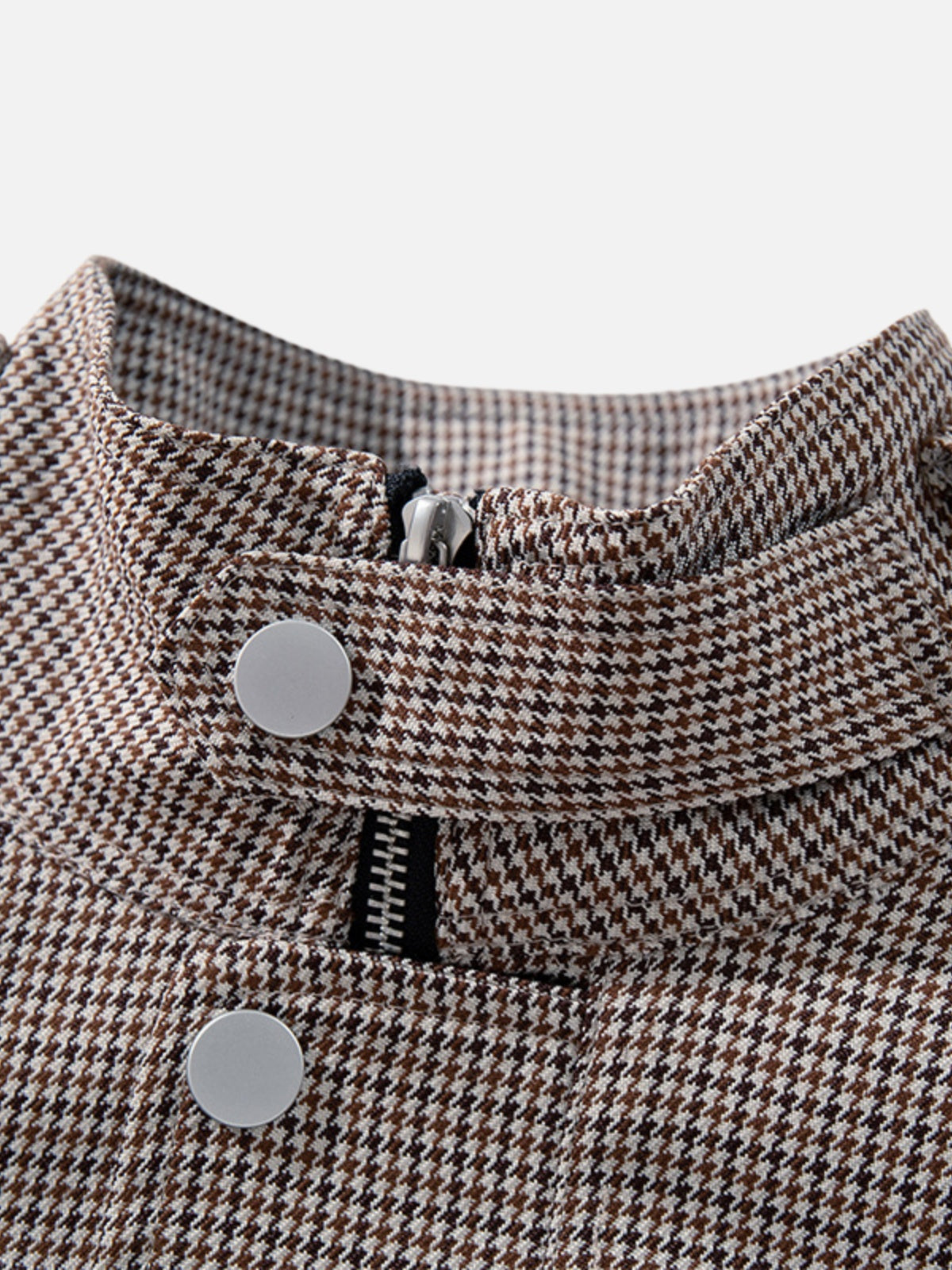 Haaura Houndstooth Zip Pocket Jacket