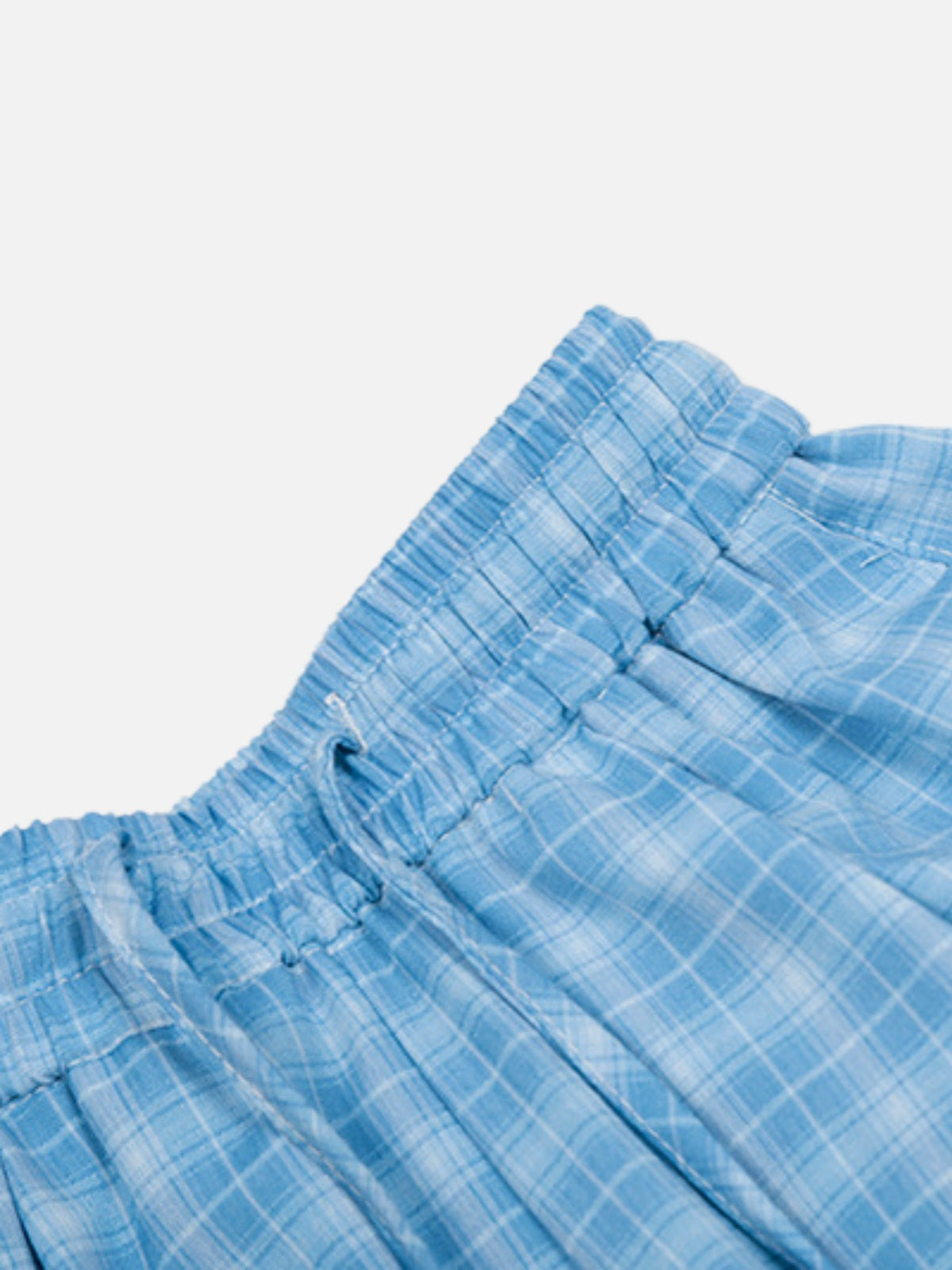 Haaura Drawstring Plaid Baggy Pants