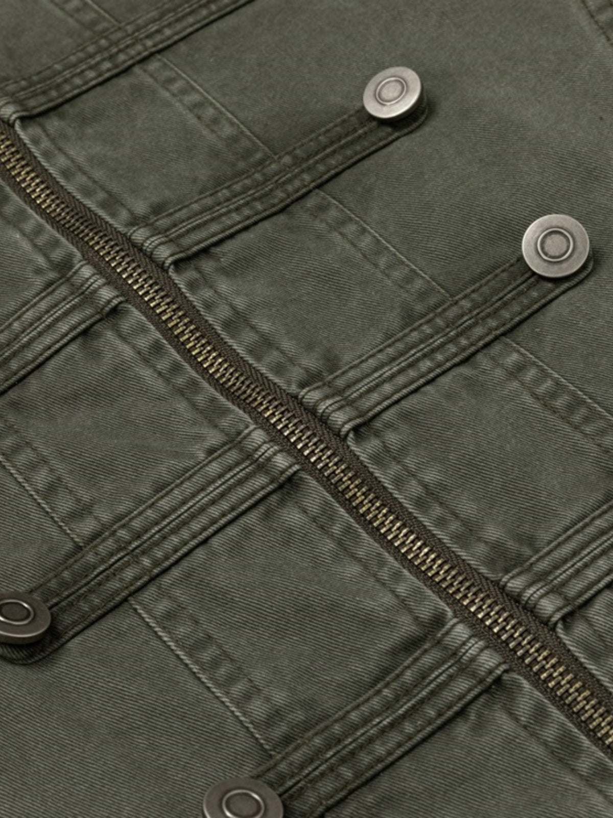 Haaura Military Strap Zip Up Jacket