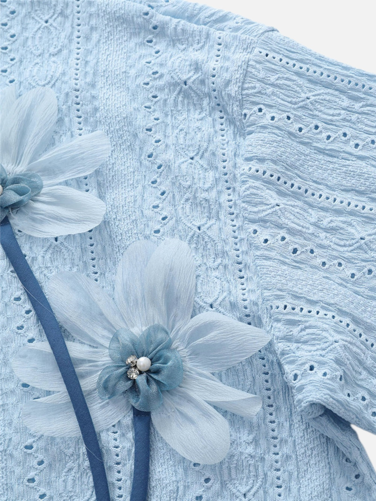 Haaura 3D Floral Appliqué Shirt