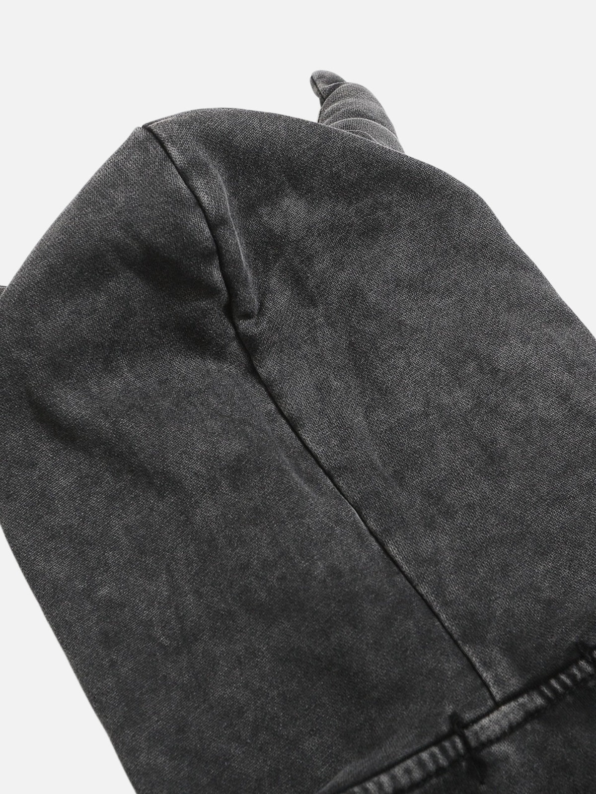 Haaura Devil Horn Washed Zip Up Hoodie