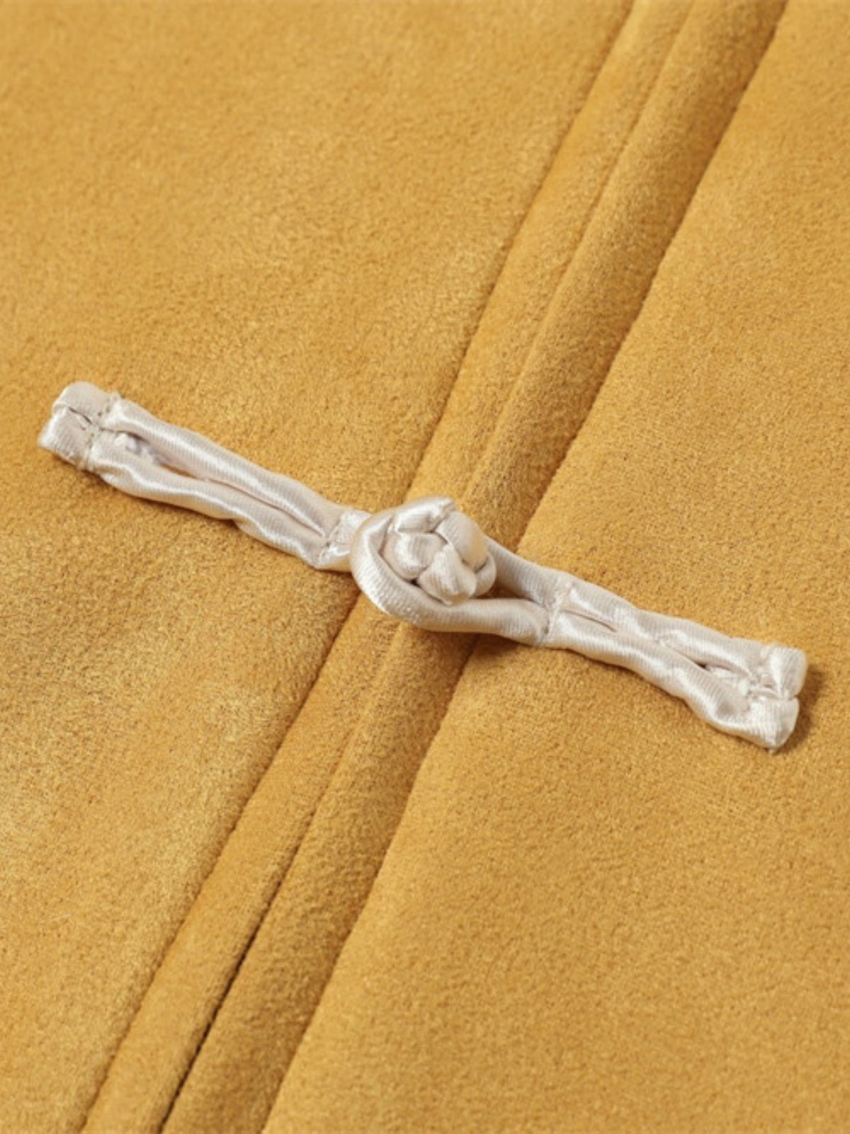 Haaura Frog Closure Striped Sleeve Stand Collar Jacket