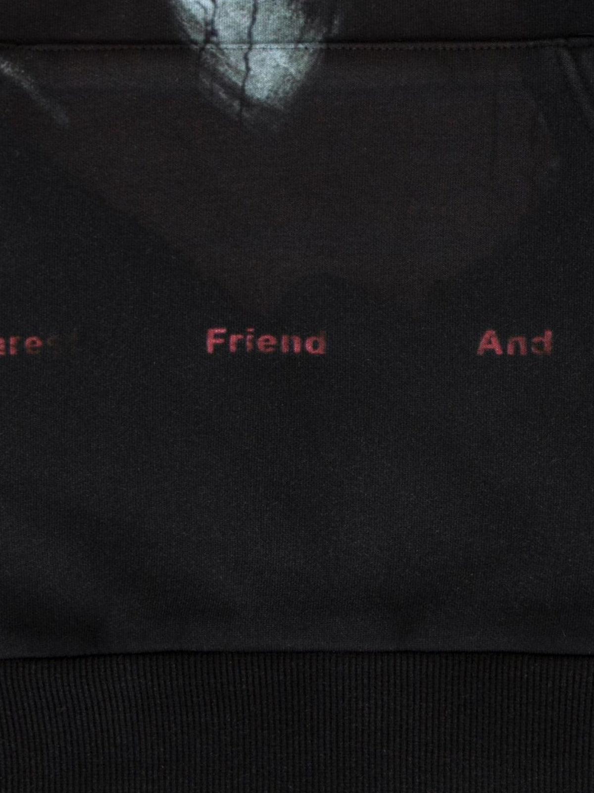 Haaura "Deare Friend" Distressed Portrait Hoodie