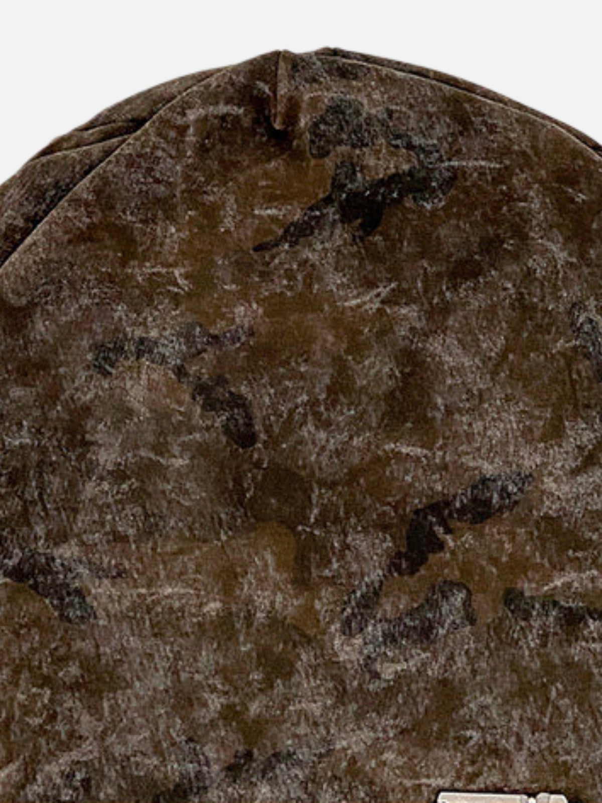 Distressed Zip Slouchy Cap