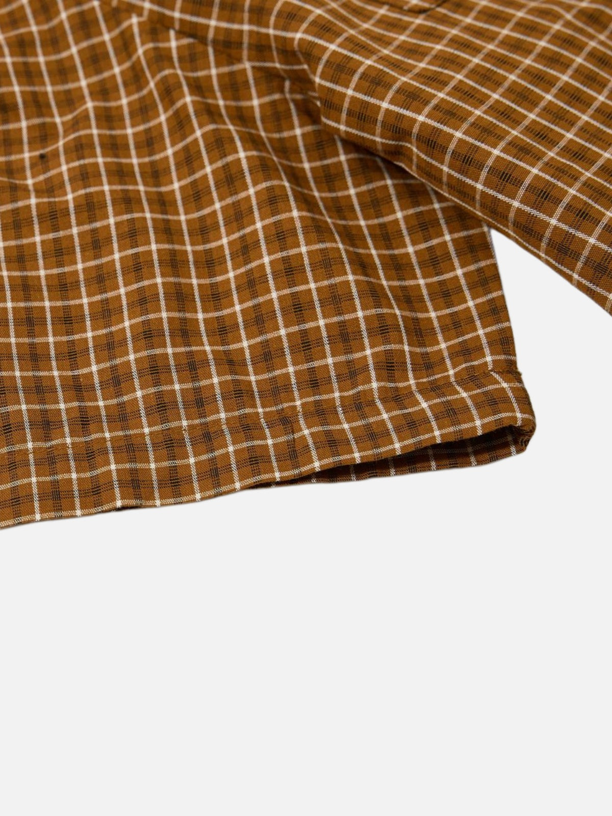 Haaura Animal Applique Plaid Contrast Collar Shirt