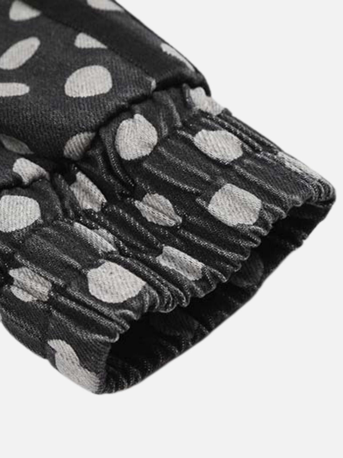 Haaura Polka Dot Striped Sleeve Track Jacket